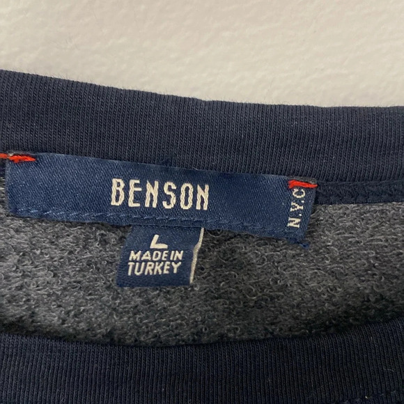 Benson N.Y.C Long Sleeve Knit Sweater Men's‎ Size Large Gray - Picture 2 of 6